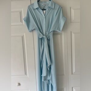 NWT Steve Madden satin midi shirtdress